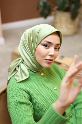 Silk Home Micro Eşarp - Keten Yeşili