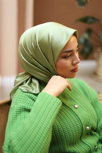 Silk Home Micro Eşarp - Keten Yeşili