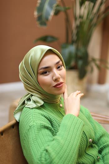 Silk Home Micro Eşarp - Keten Yeşili