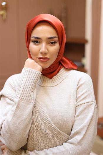 Silk Home Micro Eşarp - Kiremit