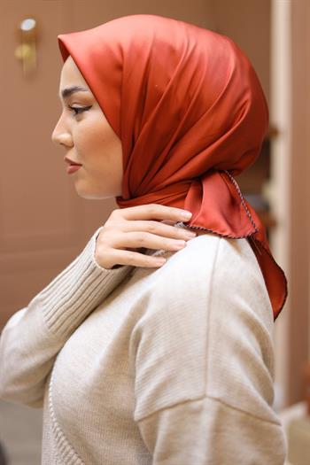 Silk Home Micro Eşarp - Kiremit