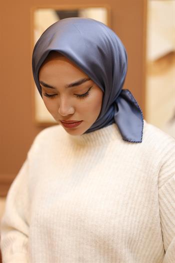 Silk Home Micro Eşarp - Kot Mavi
