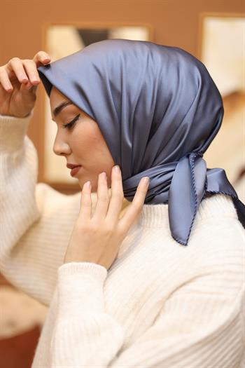 Silk Home Micro Eşarp - Kot Mavi