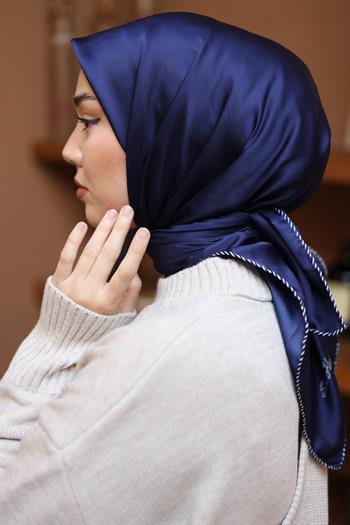 Silk Home Micro Eşarp - Lacviert