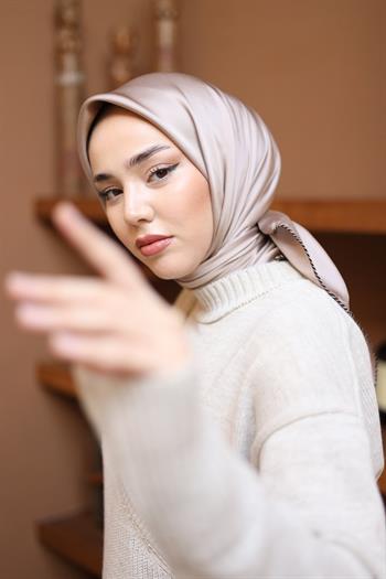 Silk Home Micro Eşarp - Vizon