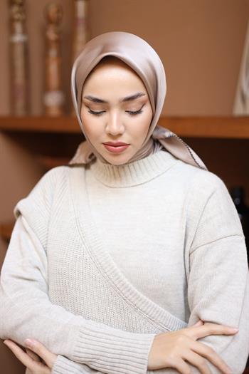 Silk Home Micro Eşarp - Vizon