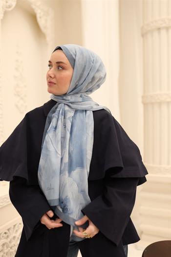 Silk Home Nariya Şal - 90006 - Buz Mavi