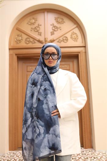 Silk Home Nariya Şal - 90006 - Koyu Lacivert