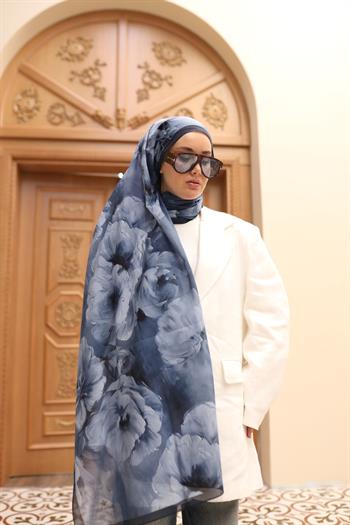 Silk Home Nariya Şal - 90006 - Koyu Lacivert