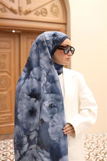 Silk Home Nariya Şal - 90006 - Koyu Lacivert