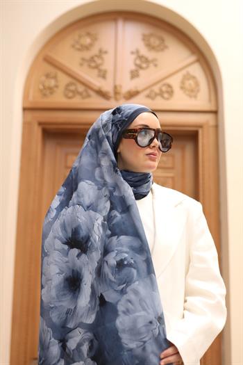 Silk Home Nariya Şal - 90006 - Koyu Lacivert