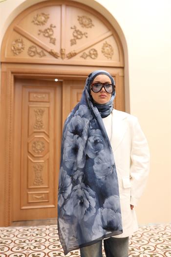 Silk Home Nariya Şal - 90006 - Koyu Lacivert