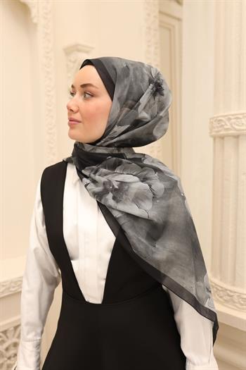 Silk Home Nariya Şal - 90006 - Siyah Füme