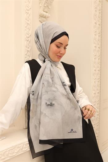 Silk Home Nariya Şal - 90006 - Siyah Taş