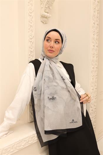 Silk Home Nariya Şal - 90006 - Siyah Taş