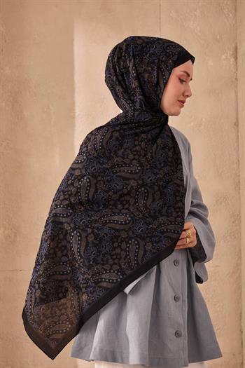 Silk Home Nariya Şal - 90009 - Siyah İndigo