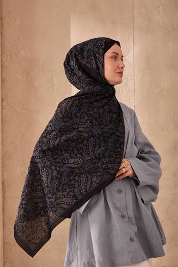 Silk Home Nariya Şal - 90009 - Siyah İndigo