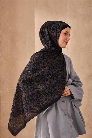 Silk Home Nariya Şal - 90009 - Siyah İndigo