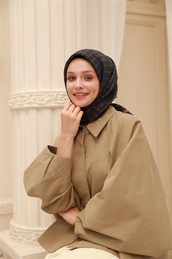 Silk Home Olinda Eşarp - 48004 - Antrasit Camel