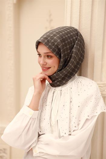 Silk Home Olinda Eşarp - 48004 - Antrasit Ekru