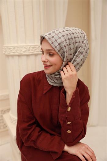 Silk Home Olinda Eşarp - 48004 - Gri Mürdüm