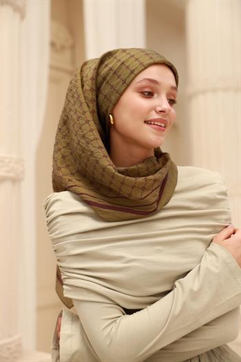 Silk Home Olinda Eşarp - 48004 - Haki Mor