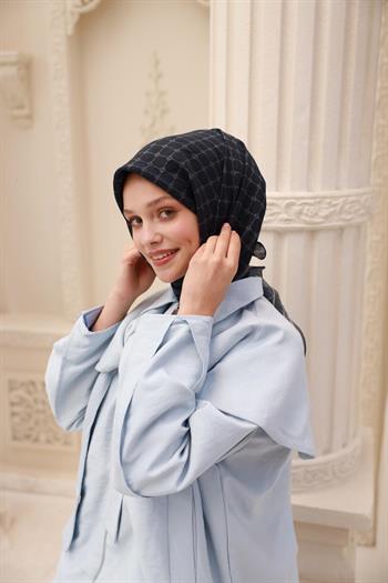 Silk Home Olinda Eşarp - 48004 - Koyu Lacivert Gri