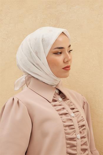 Silk Home Olinda Eşarp - Beyaz Taş