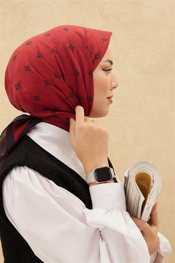 Silk Home Olinda Eşarp - Bordo Siyah