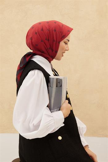 Silk Home Olinda Eşarp - Bordo Siyah