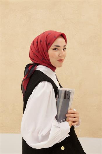 Silk Home Olinda Eşarp - Bordo Siyah