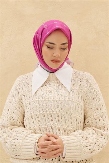 Silk Home Olinda Eşarp - Fuşya Gri