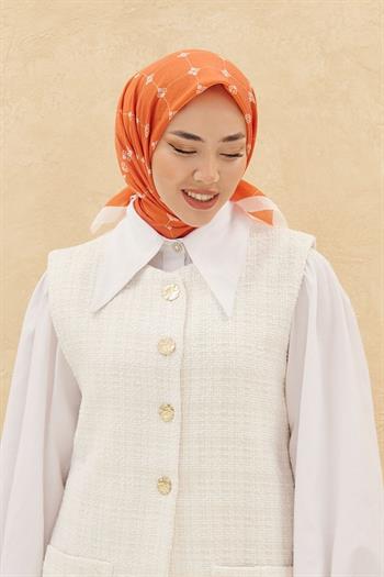 Silk Home Olinda Eşarp - Kiremit Beyaz