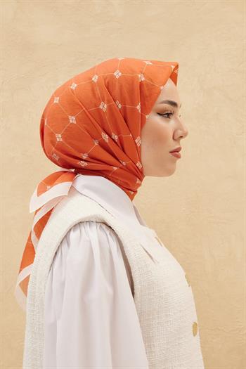 Silk Home Olinda Eşarp - Kiremit Beyaz