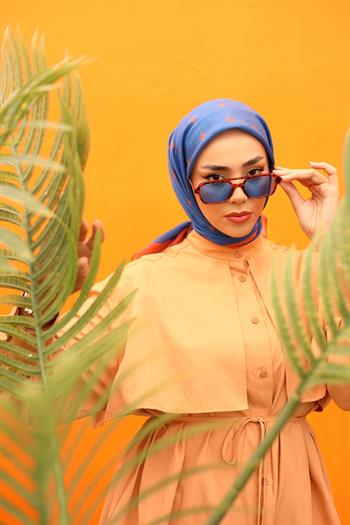 Silk Home Olinda Eşarp - Kot Mavi Kiremit