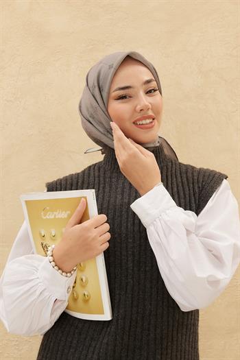 Silk Home Olinda Eşarp - Koyu Duman