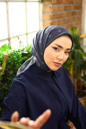 Silk Home Olinda Eşarp - Lacivert Gri