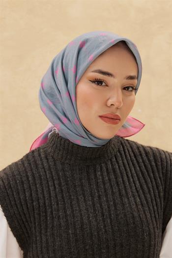 Silk Home Olinda Eşarp - Metalik Mavi Fuşya