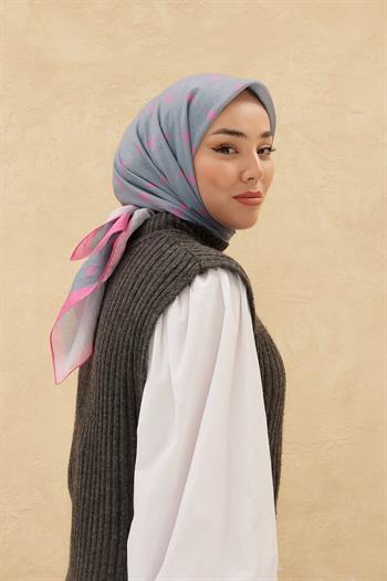 Silk Home Olinda Eşarp - Metalik Mavi Fuşya