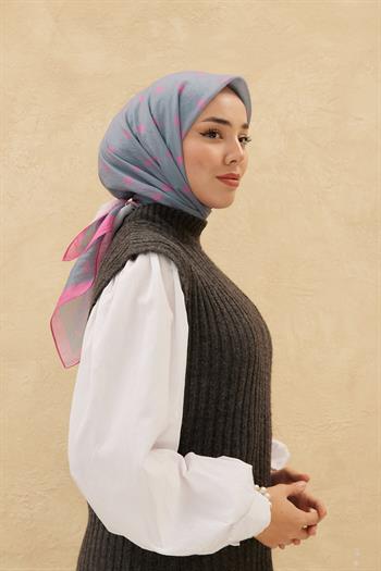 Silk Home Olinda Eşarp - Metalik Mavi Fuşya