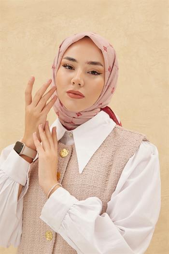 Silk Home Olinda Eşarp - Pudra Kırmızı