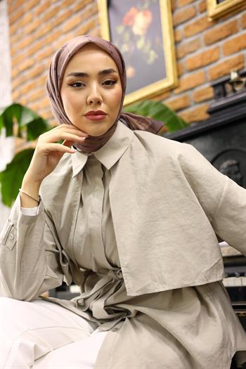 Silk Home Olinda Eşarp - Sütlü Kahve