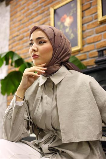 Silk Home Olinda Eşarp - Sütlü Kahve