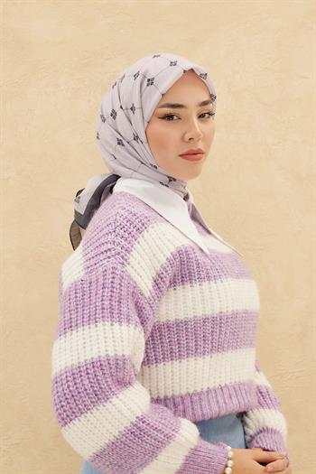 Silk Home Olinda Eşarp - Açık Lila Lacivert