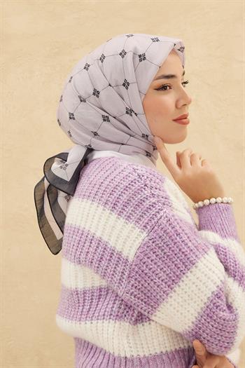Silk Home Olinda Eşarp - Açık Lila Lacivert