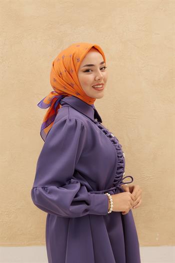 Silk Home Olinda Eşarp - Turuncu Mor