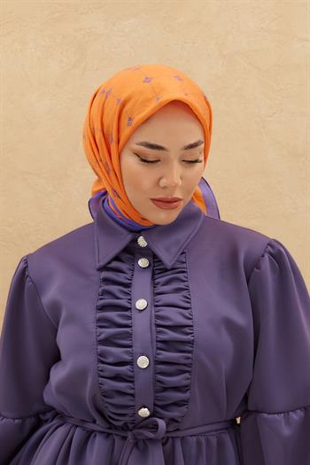 Silk Home Olinda Eşarp - Turuncu Mor