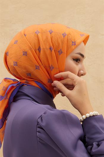 Silk Home Olinda Eşarp - Turuncu Mor