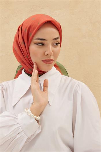 Silk Home Olinda Eşarp - Turuncu Yeşil