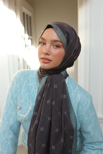 Silk Home Olinda Şal - 49003 - Kahve Mavi